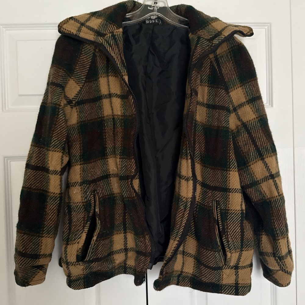 Plaid Wool Jacket - image 1